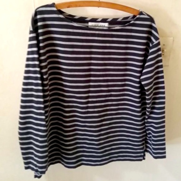 Everlane Tops - 🖤Everlane Black & White B&W Cotton Long Sleeve Sailor Top Shirt Size Small S🖤